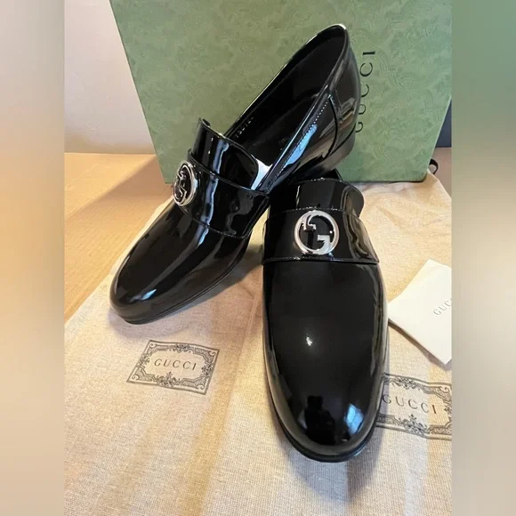 Gucci Shoes Authentic Gucci Mens Interlocking G Patent Leather